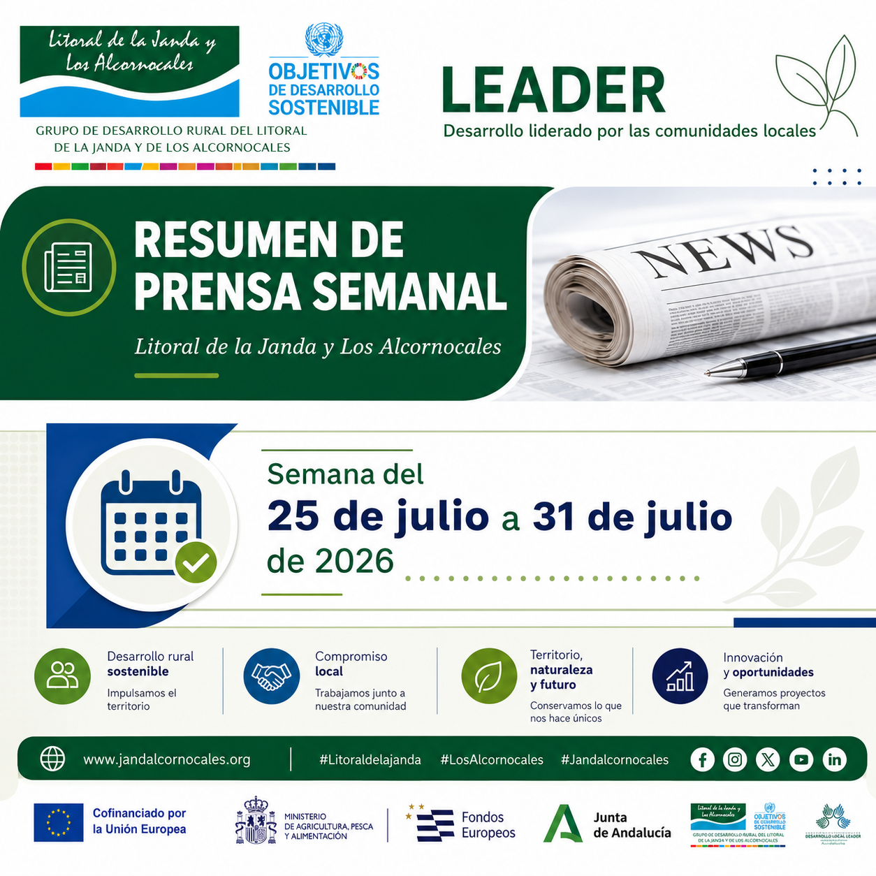 Resumen de prensa semanal | Litoral de la Janda y Los Alcornocales Semana del 25 al 31 de julio de 2026