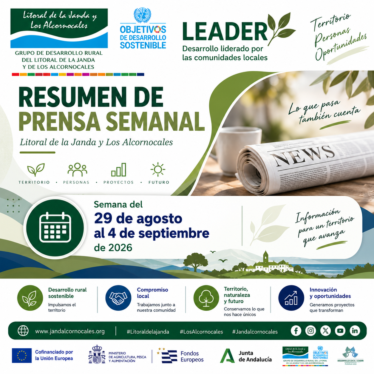 Resumen de prensa semanal | Litoral de la Janda y Los Alcornocales Semana del 29 de agosto al 4 de septiembre de 2026